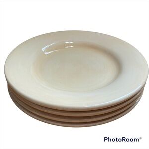 Espana Hand Painted Collection Ivory Cream Dinner Plates Set of 4 Tabletops